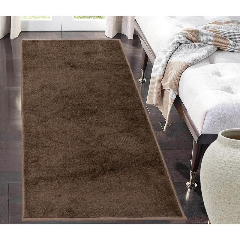 RugStylesOnline Euro Solid Dark Beige 36 in. Width x Your Choice Length Custom Size Runner Rug HD-CUSEU3018-36inch