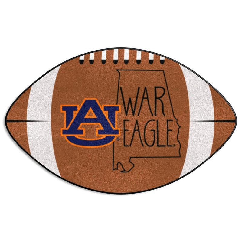 FANMATS Auburn Tigers Brown 1.5 ft. x 2.5 ft. Southern Style Football Area Rug 21081