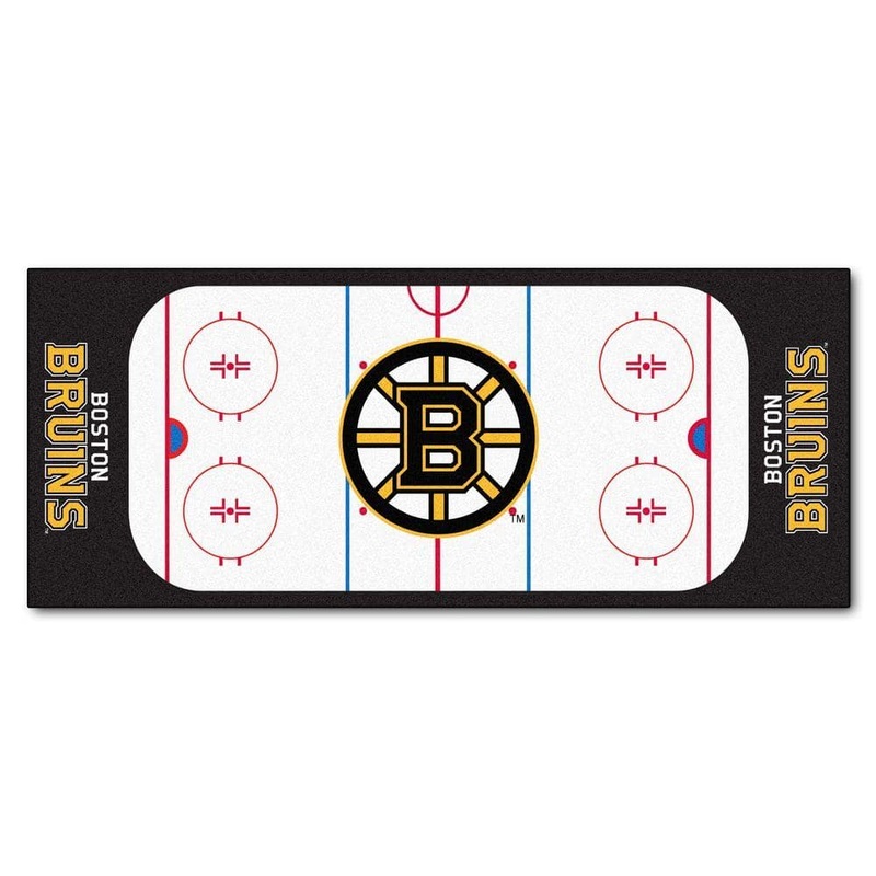 FANMATS Boston Bruins 3 ft. x 6 ft. Rink Rug Runner Rug 10499