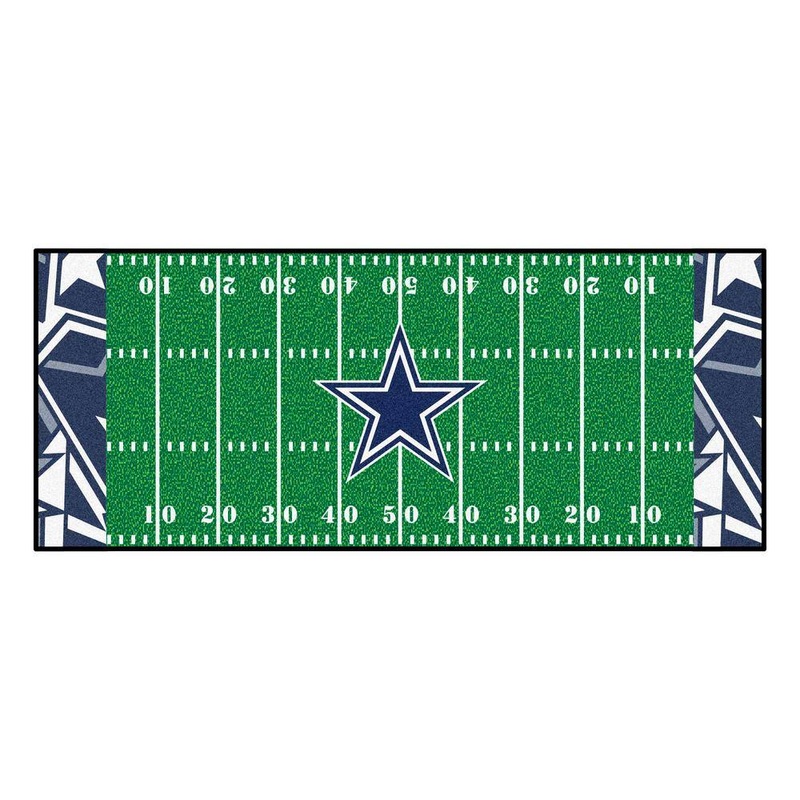 FANMATS Dallas Cowboys Football Patterned XFIT Design 2.5 ft. x 6 ft. Field Runner Rug 23248