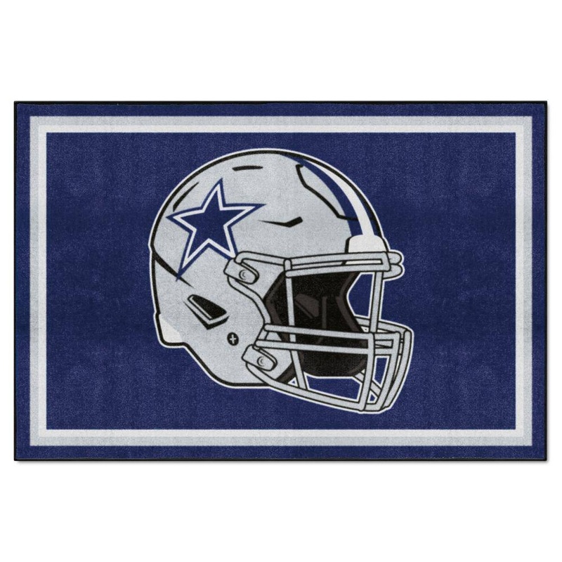 FANMATS Dallas Cowboys Navy 5 ft. x 8 ft. Plush Area Rug 38256