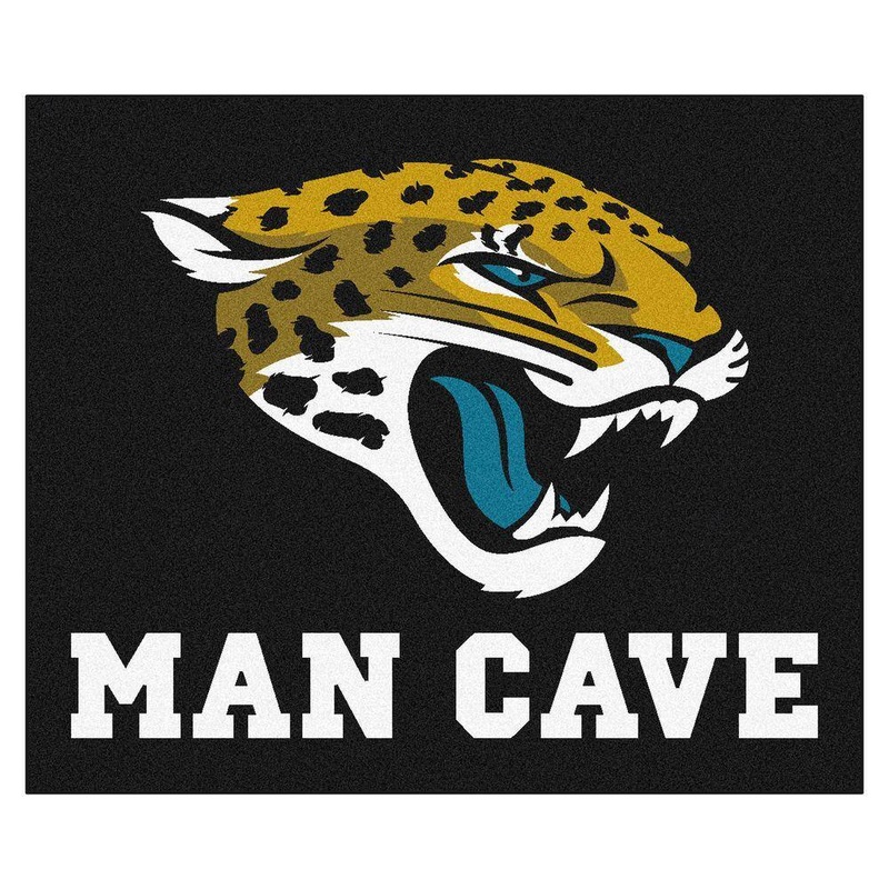 FANMATS Jacksonville Jaguars Black Man Cave 5 ft. x 6 ft. Area Rug 14319