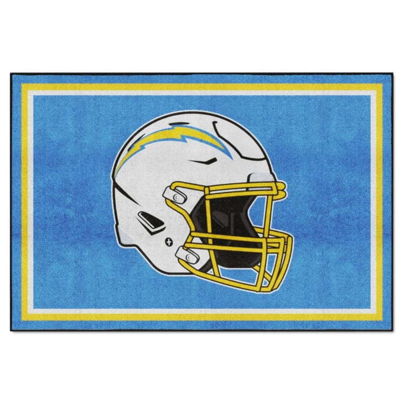 FANMATS Los Angeles Chargers Blue 5 ft. x 8 ft. Plush Area Rug 38293