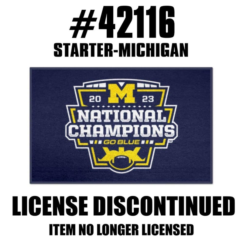 FANMATS Michigan 2023-24 National Champions 2 ft. x 3 ft. Blue Starter Mat Area Rug 42116