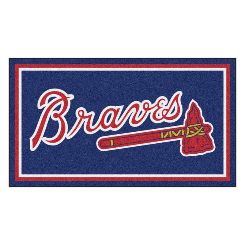 FANMATS MLB – Atlanta Braves 3 ft. x 5 ft. Ultra Plush Area Rug 19795