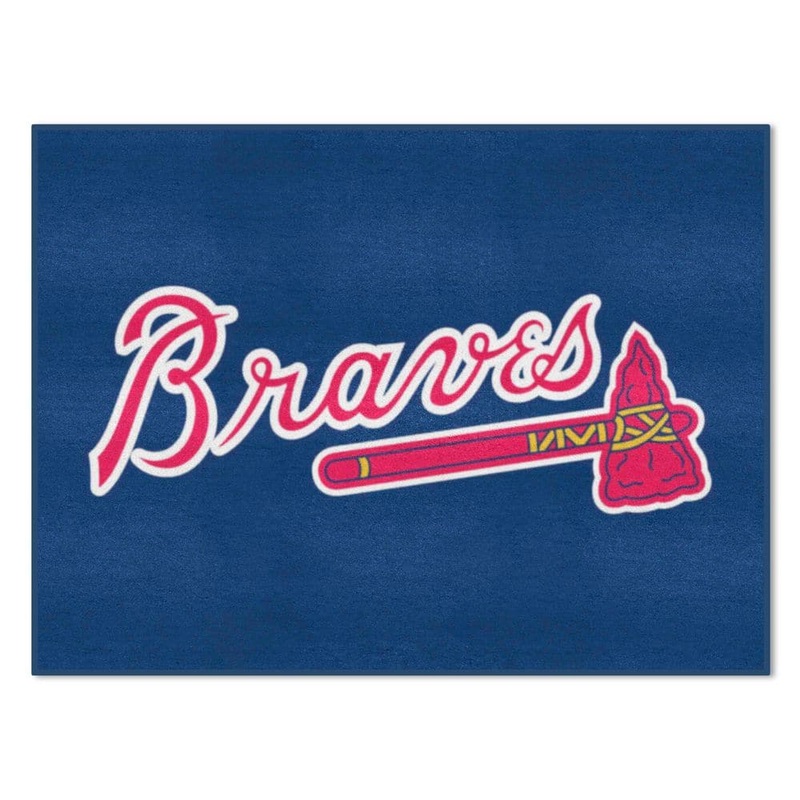 FANMATS MLB Atlanta Braves Blue 3 ft. x 4 ft. Indoor Area Rug 6428