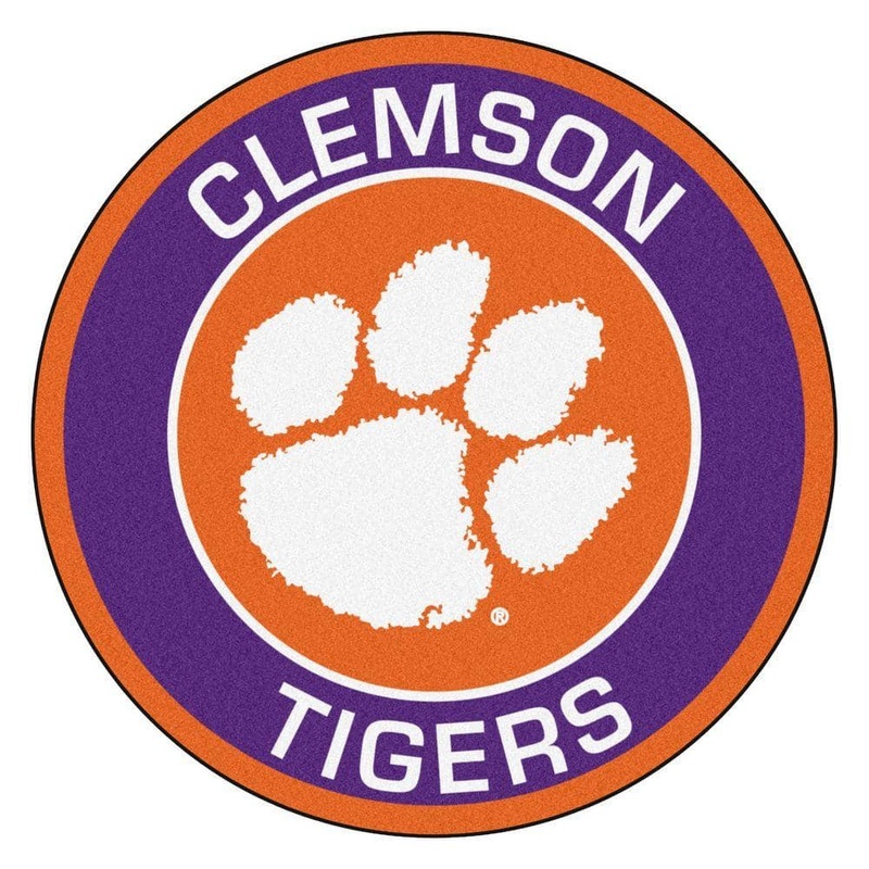 FANMATS NCAA Clemson University Purple 2 ft. x 2 ft. Round Area Rug 18603