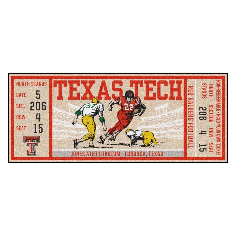 FANMATS NCAA Texas Tech University 30 in. x 72 in. Indoor Ticket Runner Rug 23165