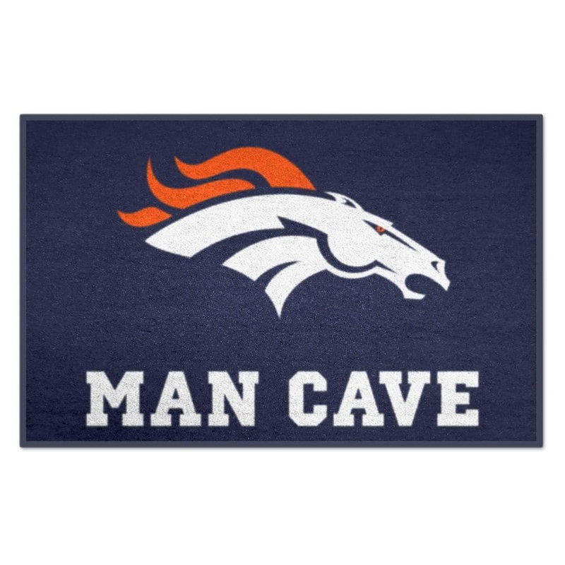 FANMATS NFL Denver Broncos Blue Man Cave 2 ft. x 3 ft. Area Rug 14297