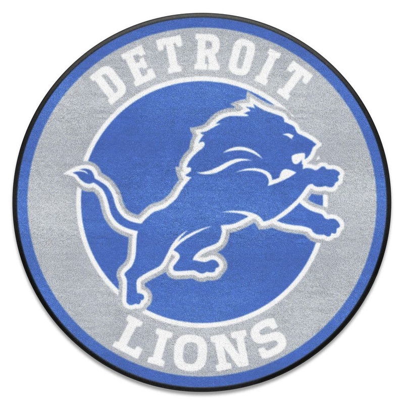 FANMATS NFL Detroit Lions Blue 2 ft. x 2 ft. Round Area Rug 17958