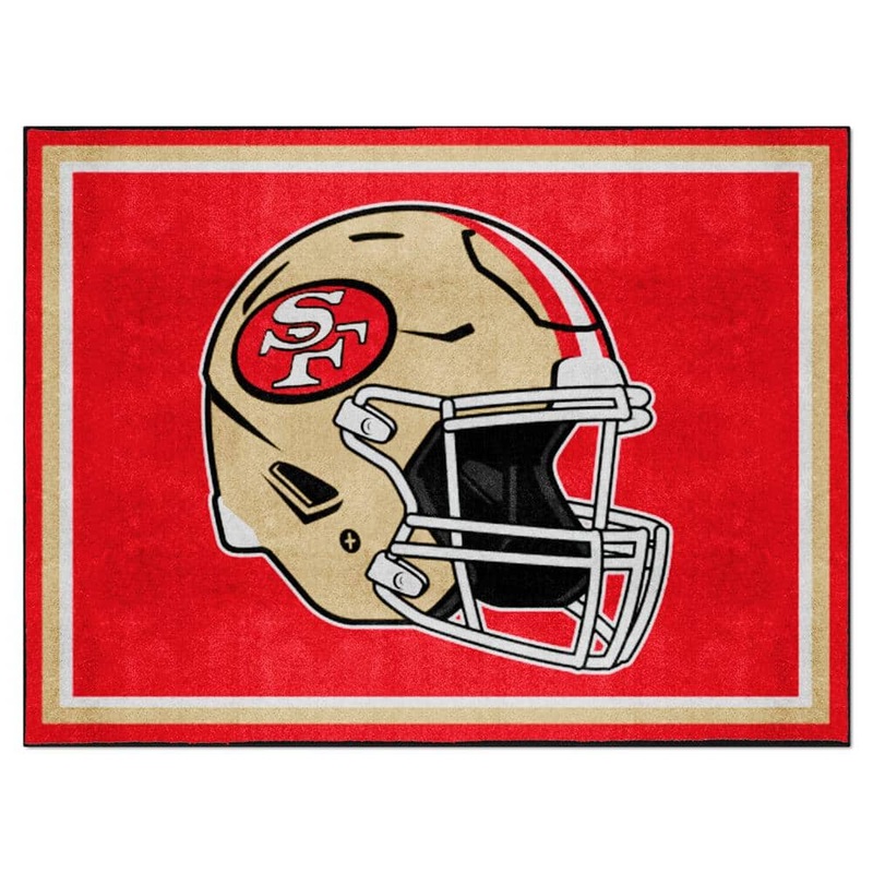 FANMATS San Francisco 49ers Red 8 ft. x 10 ft. Plush Area Rug 36261