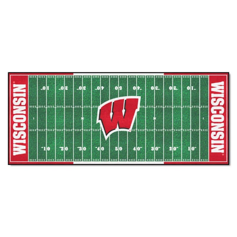 FANMATS University of Wisconsin 3 ft. x 6 ft. Football Field Runner Rug 7568