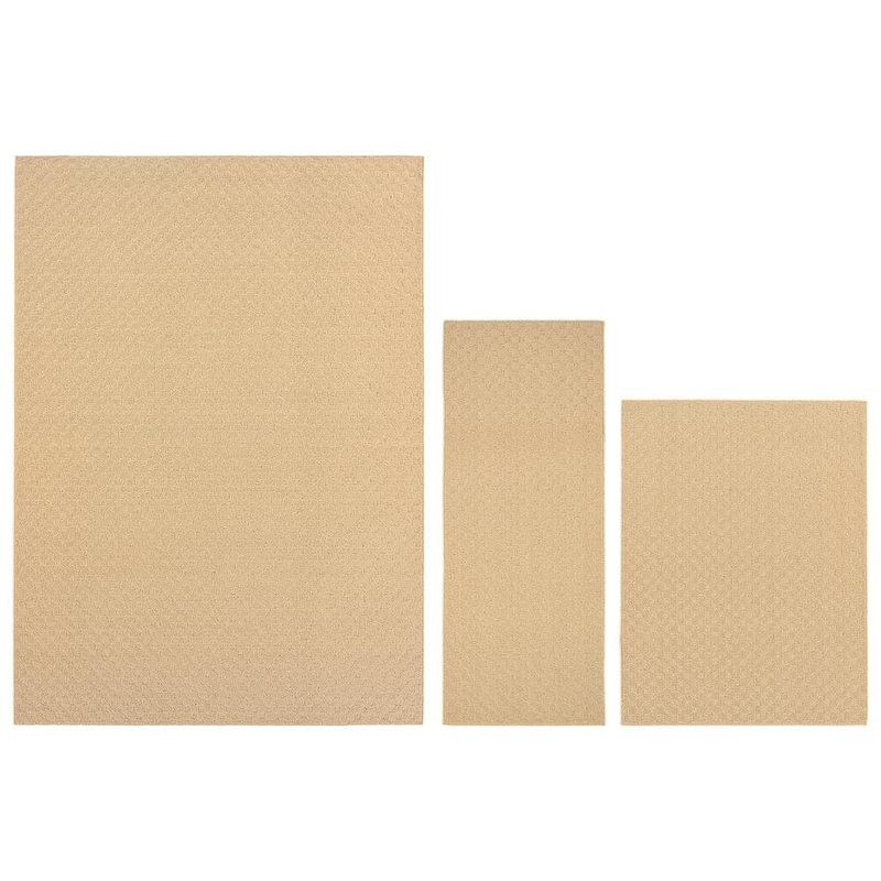 Garland Rug Medallion Tan 5 ft. x 7 ft. Geometric 3-Piece Rug Set MA000N3P0301
