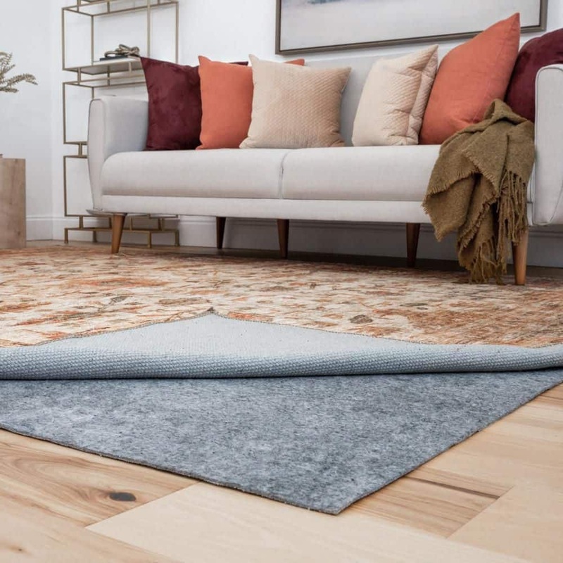 Tayse Rugs Plush Grip Gray 8 ft. x 12 ft. Solid Indoor Rug Pad PGP1001 8×12