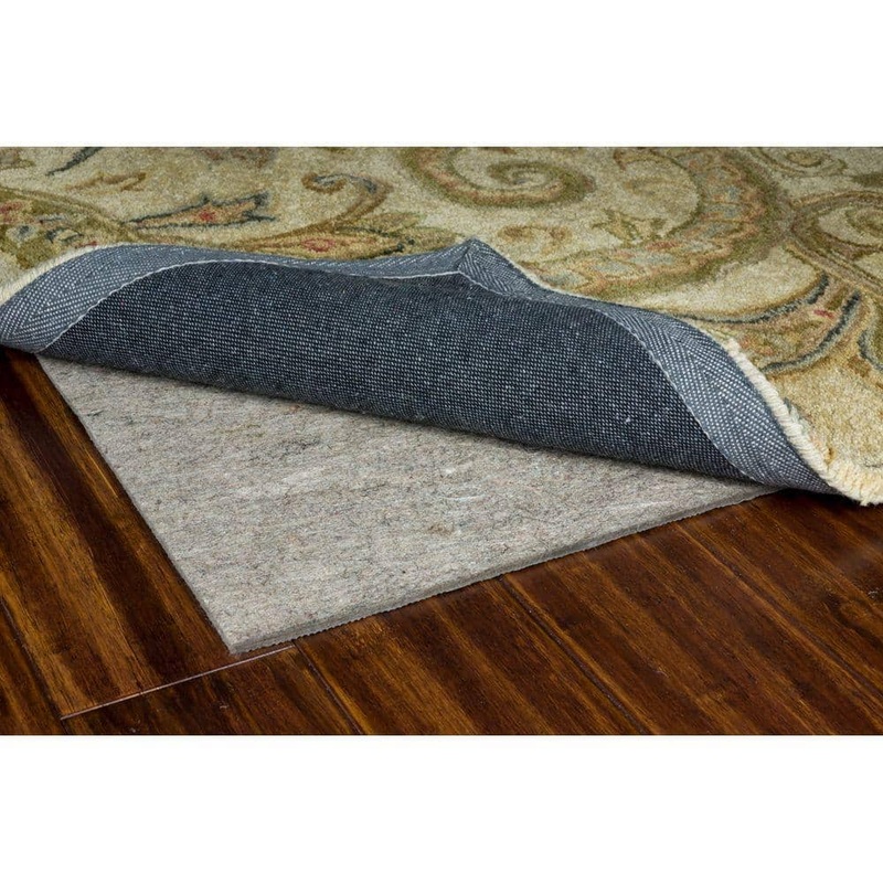 Home Decorators Collection Premium All Surface Gray 6 ft. Dual Surface Non-Slip 0.18 in. Thickness Round Rug Pad 6579940820