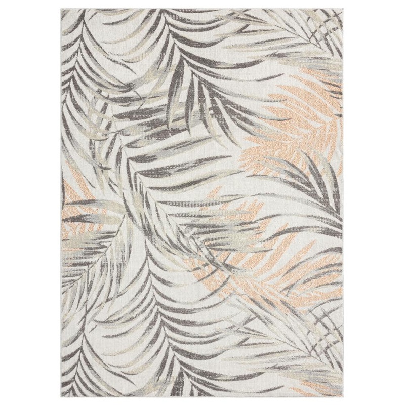 Tommy Bahama Malibu Palm Springs Ivory/Rust 5 ft. x 7 ft. Indoor/Outdoor Area Rug 2-7989-109