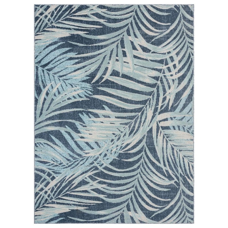 Tommy Bahama Malibu Palm Springs Navy Blue/Aqua 8 ft. x 10 ft. Indoor/Outdoor Area Rug 1-7989-300
