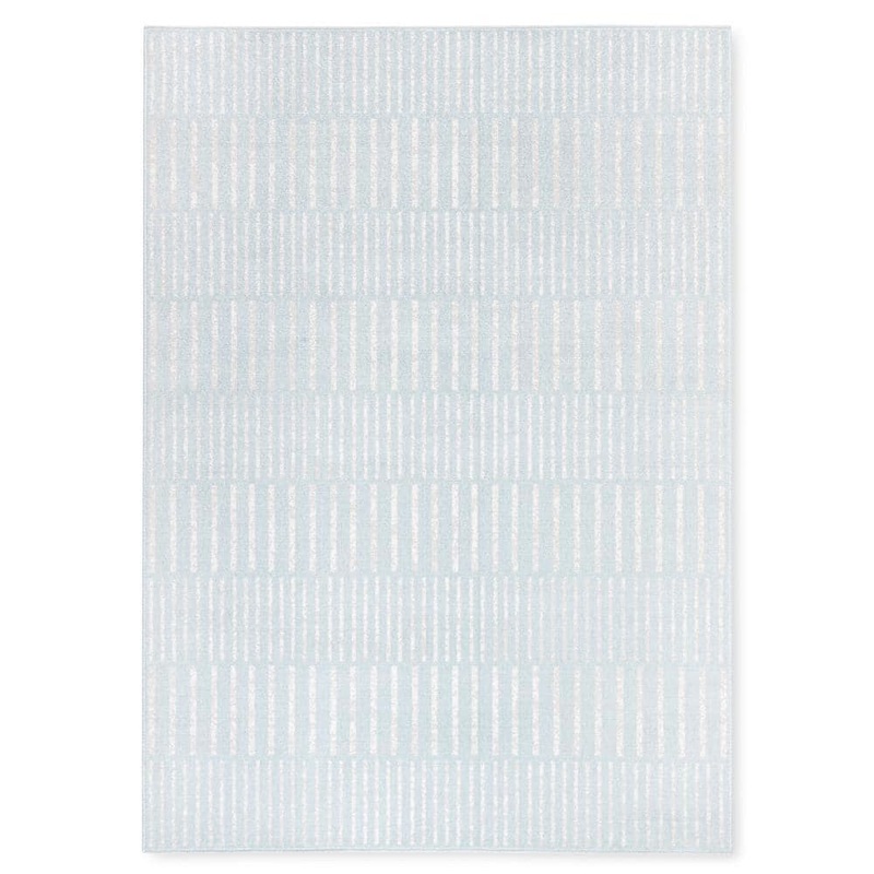 Tommy Bahama Poolside Off Stripe Blue/Ivory 8 ft. x 10 ft. Indoor Outdoor Area Rug 1-40779-327