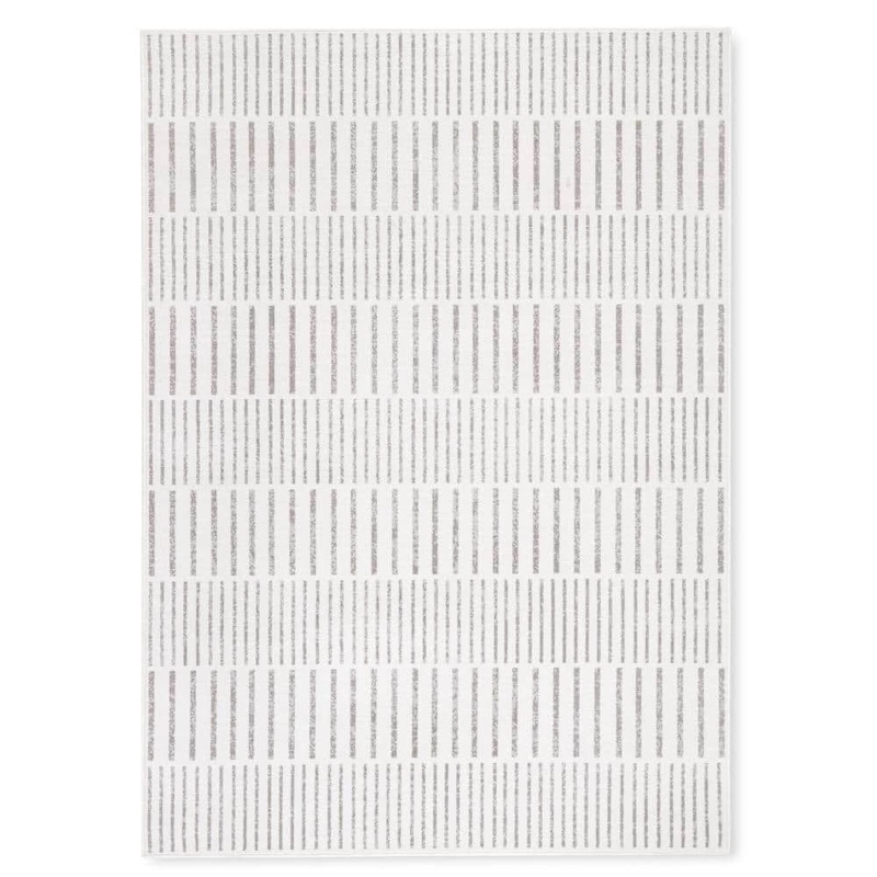 Tommy Bahama Poolside Off Stripe Ivory/Grey 6 ft. x 9 ft. Indoor Outdoor Area Rug 2A-40779-596