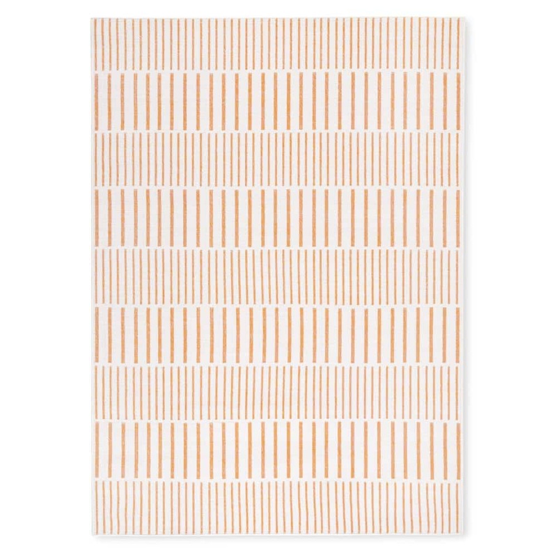 Tommy Bahama Poolside Off Stripe Ivory/Orange 6 ft. x 9 ft. Indoor Outdoor Area Rug 2A-40779-732