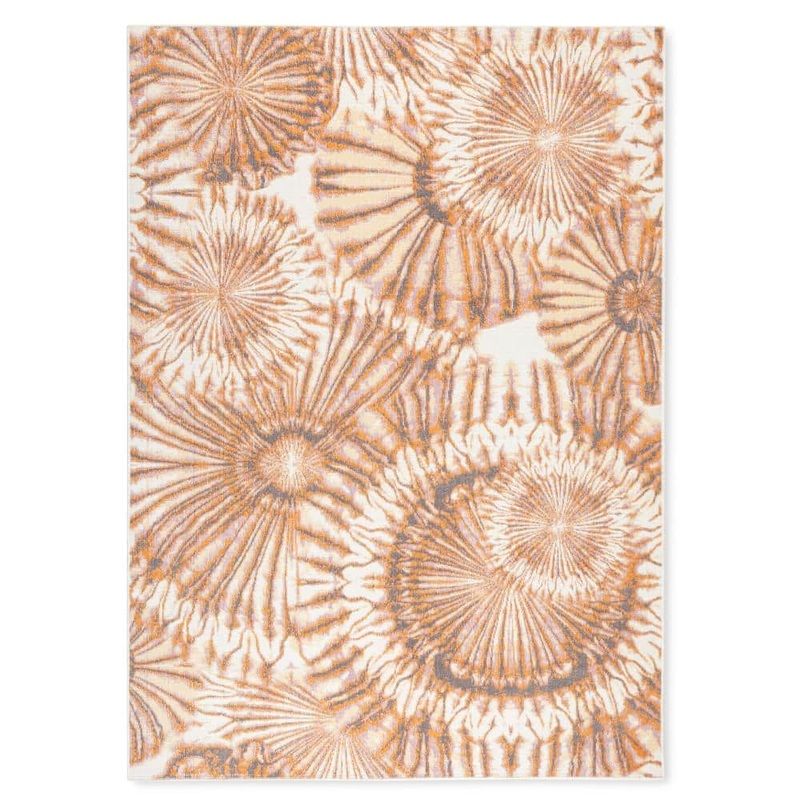 Tommy Bahama Shibori Summer Tie Dye Rust/Purple 6 ft. x 9 ft. Indoor Outdoor Polypropylene Area Rug 2A-10947-595