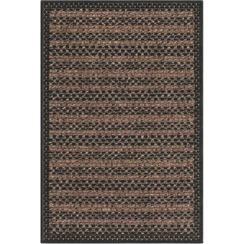 Unique Loom Outdoor Checkered Black 2′ 2 x 3′ 0 Area Rug 3127198