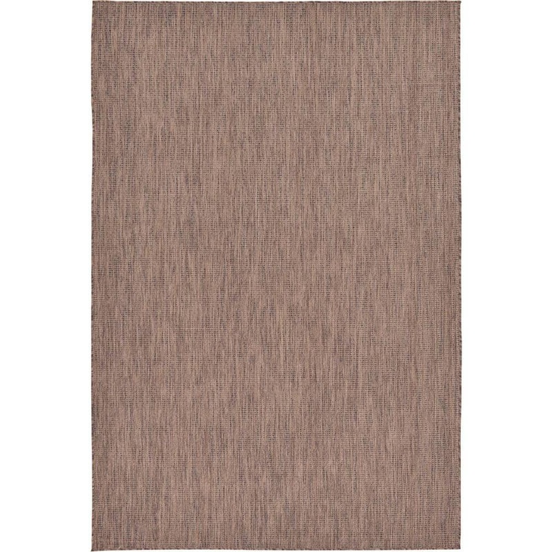 Unique Loom Outdoor Solid Light Brown 6′ 0 x 9′ 0 Area Rug 3128949