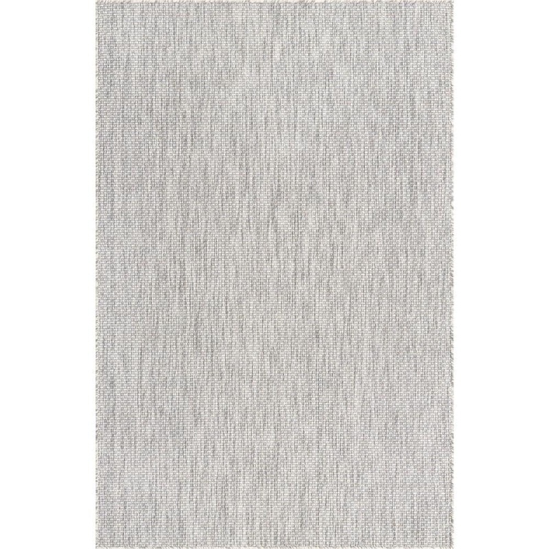 Unique Loom Outdoor Solid Light Gray 5′ 0 x 8′ 0 Area Rug 3129001