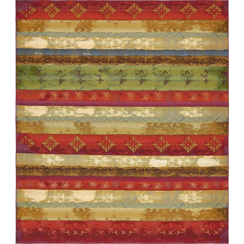 Unique Loom Outdoor Traditional Multi 10′ 0 x 12′ 0 Area Rug 3138626