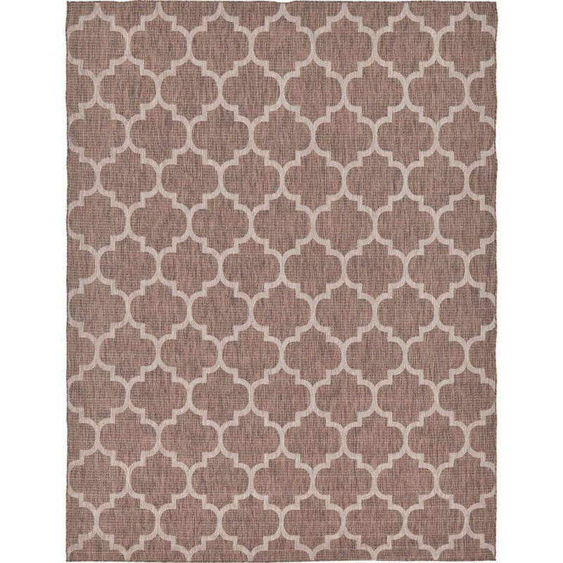 Unique Loom Outdoor Trellis Brown 9′ 0 x 12′ 0 Area Rug 3128938