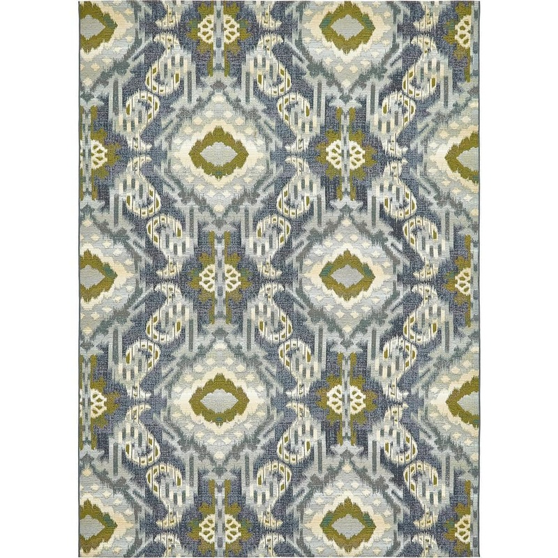 Unique Loom Outdoor Union Blue 8′ 0 x 11′ 4 Area Rug 3138452