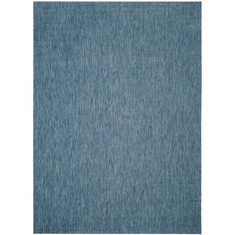 SAFAVIEH Courtyard Navy 9 ft. x 12 ft. Solid Indoor/Outdoor Patio  Area Rug CY8520-36822-9