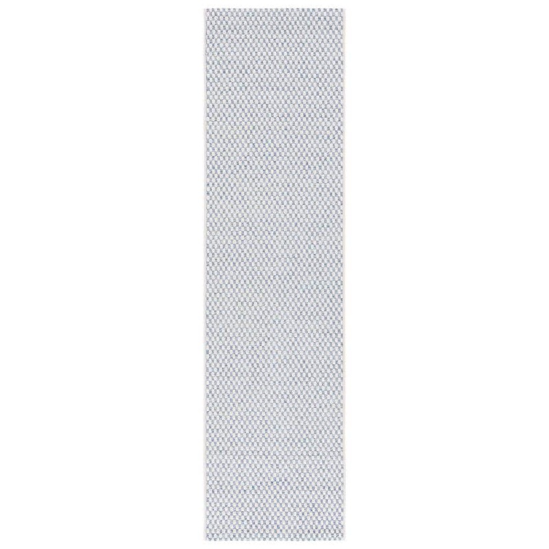 SAFAVIEH Sisal All-Weather Blue/Ivory 2 ft. x 8 ft. Solid Woven Indoor/Outdoor Runner Rug SAW460M-28