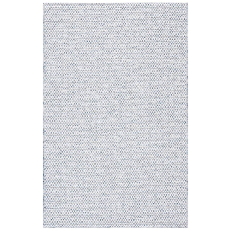 SAFAVIEH Sisal All-Weather Blue/Ivory 4 ft. x 6 ft. Solid Woven Indoor/Outdoor Area Rug SAW460M-4