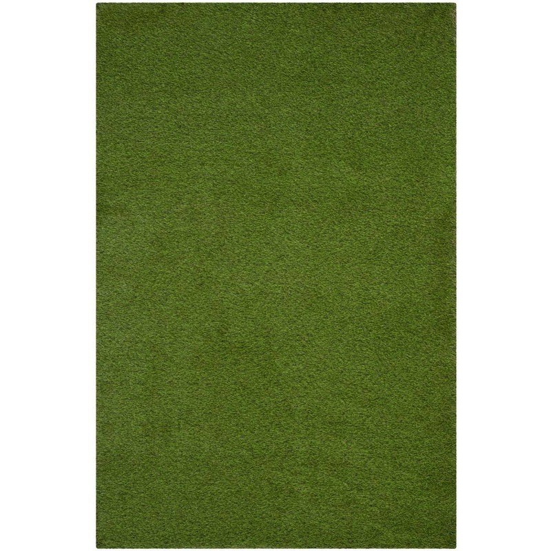 SAFAVIEH Turf Green 8 ft. x 10 ft. Solid Indoor/Outdoor Patio Area Rug VST100A-8