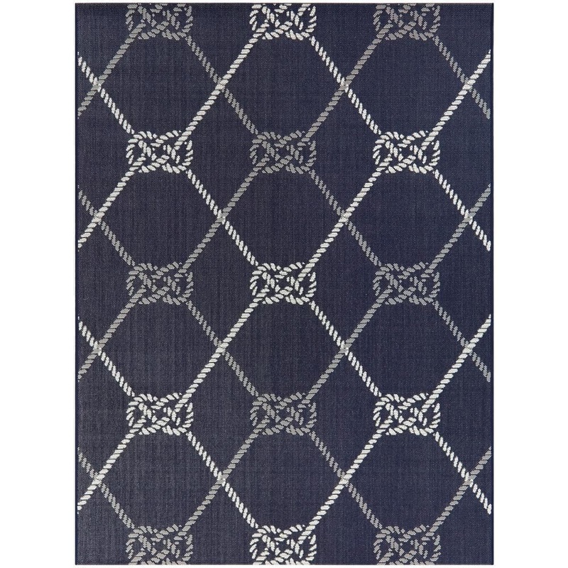 StyleWell Blue 9 ft. x 12 ft. Knot Indoor/Outdoor Area Rug 3105592