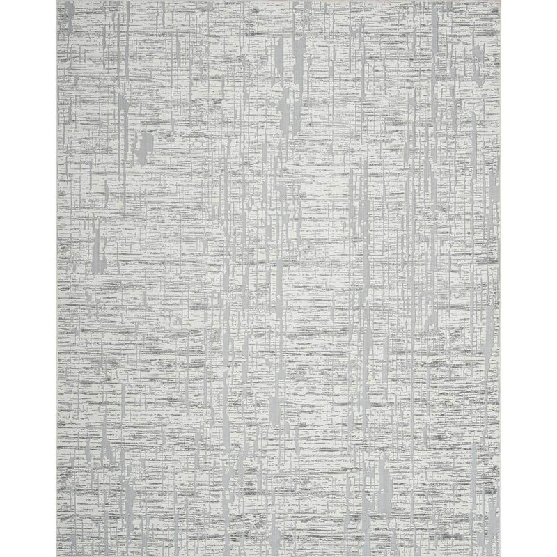 Tayse Rugs Breeze Stripe Gray 5 ft. x 8 ft. Indoor/Outdoor Area Rug BRZ1209 5×8