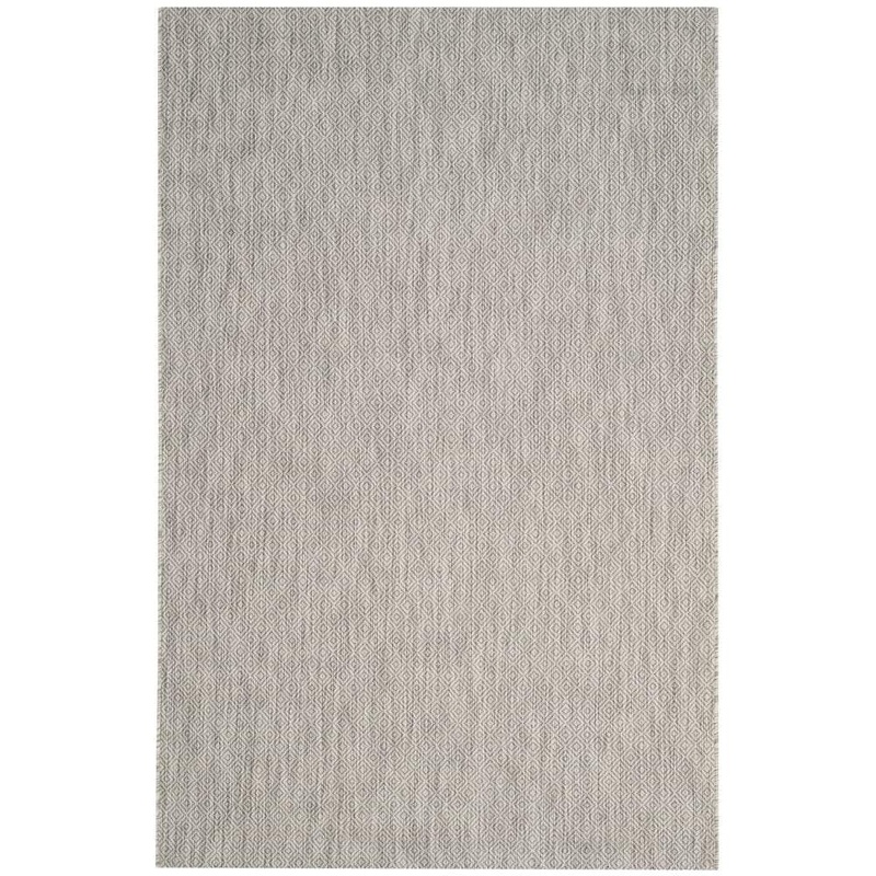SAFAVIEH Courtyard Gray 4 ft. x 6 ft. Solid Indoor/Outdoor Patio  Area Rug CY8520-36811-4