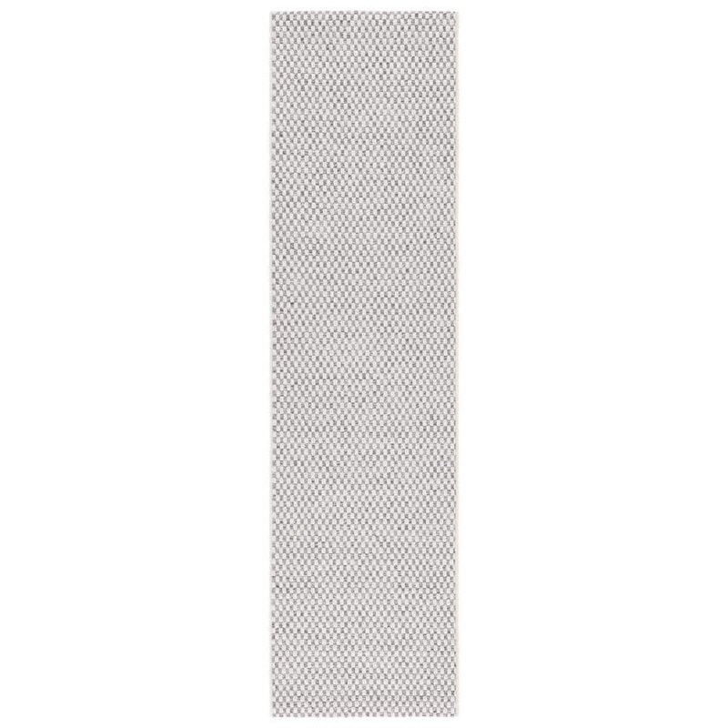 SAFAVIEH Sisal All-Weather Gray/Ivory 2 ft. x 8 ft. Solid Woven Indoor/Outdoor Runner Rug SAW460F-28