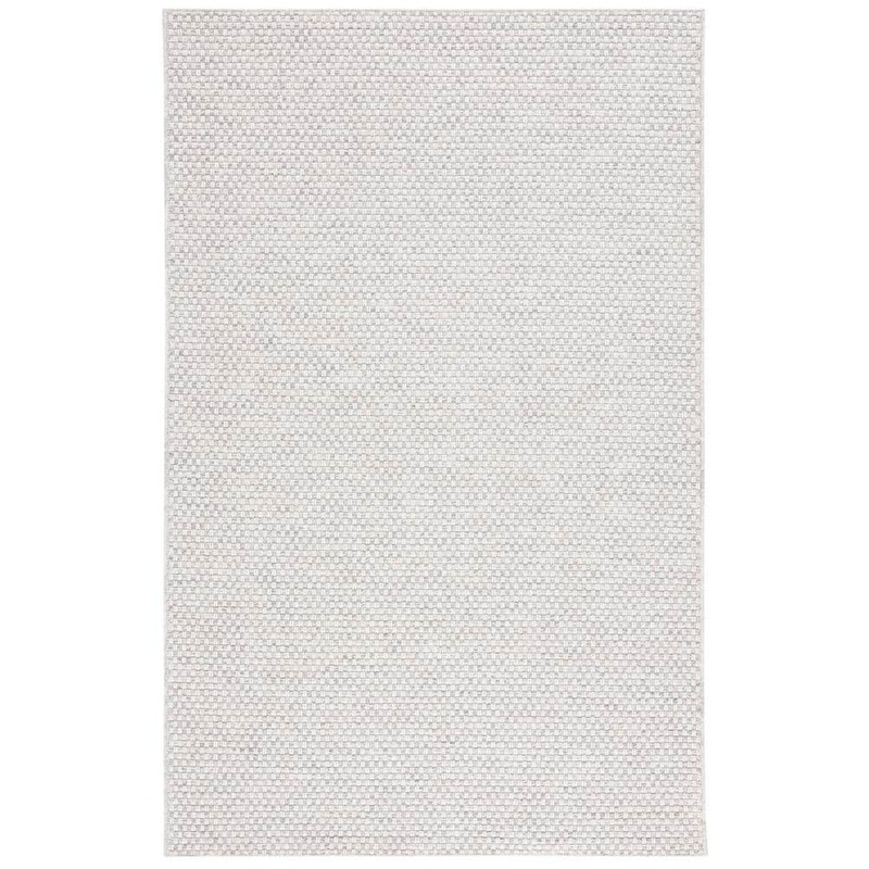 SAFAVIEH Sisal All-Weather Light Gray/Ivory 4 ft. x 6 ft. Solid Woven Indoor/Outdoor Area Rug SAW460G-4