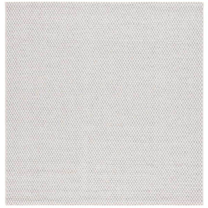 SAFAVIEH Sisal All-Weather Light Gray/Ivory 7 ft. x 7 ft. Solid Woven Indoor/Outdoor Square Area Rug SAW460G-7SQ