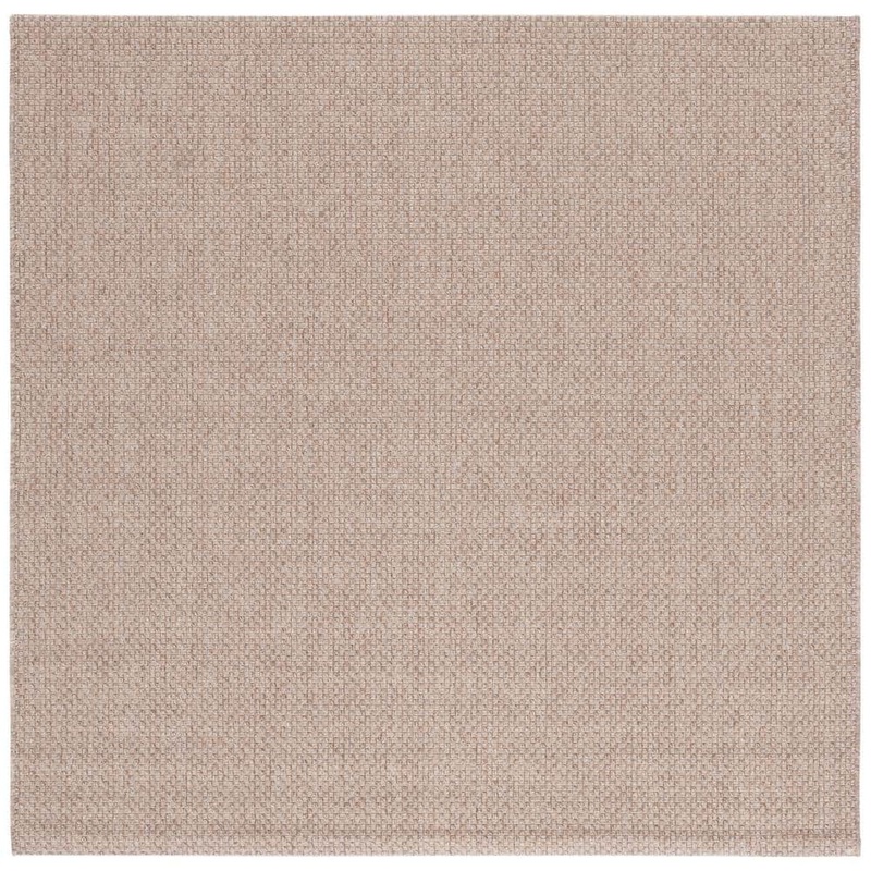 SAFAVIEH Sisal All-Weather Taupe  7 ft. x 7 ft. Solid Woven Indoor/Outdoor Square Area Rug SAW640E-7SQ