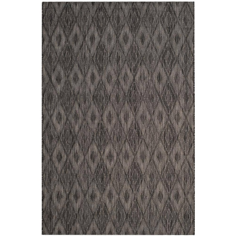 SAFAVIEH Courtyard Black 4 ft. x 6 ft. Solid Indoor/Outdoor Patio  Area Rug CY8522-36622-4