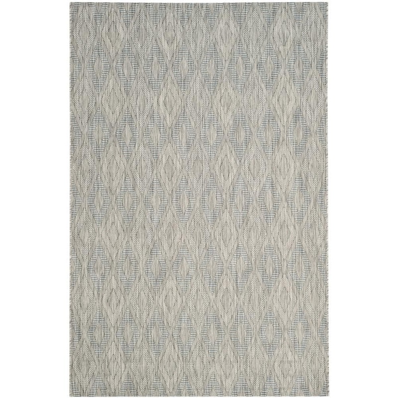 SAFAVIEH Courtyard Gray 7 ft. x 10 ft. Solid Indoor/Outdoor Patio  Area Rug CY8522-36811-6