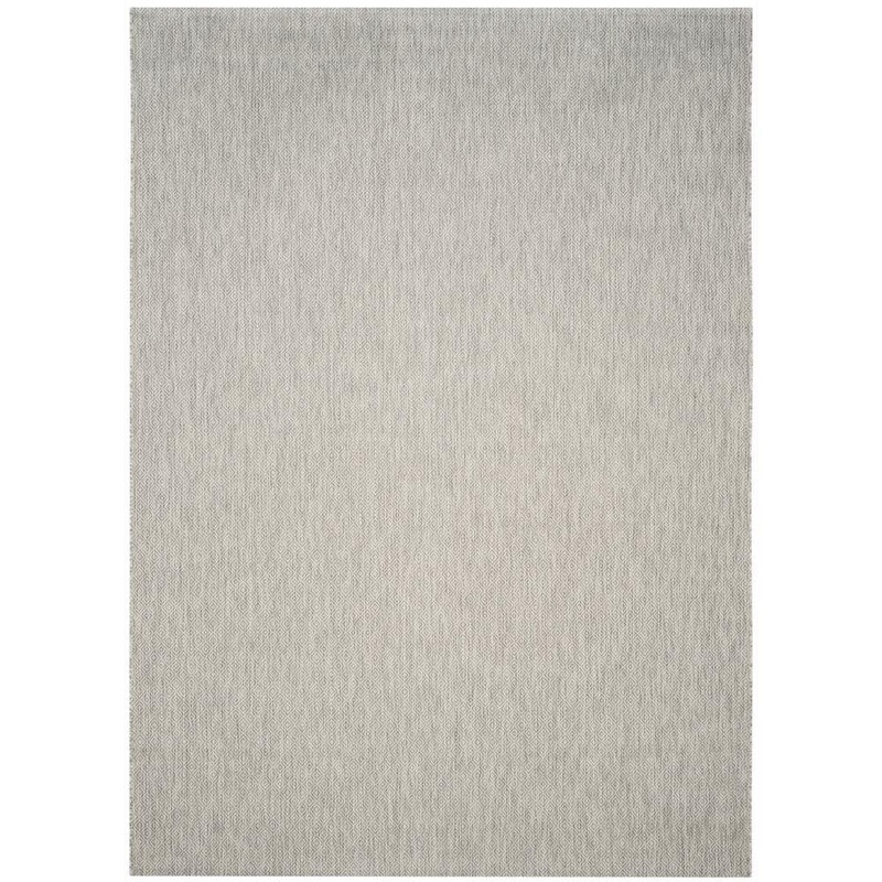 SAFAVIEH Courtyard Gray 8 ft. x 10 ft. Ikat Solid Color Indoor/Outdoor Area Rug CY8520-36811-810