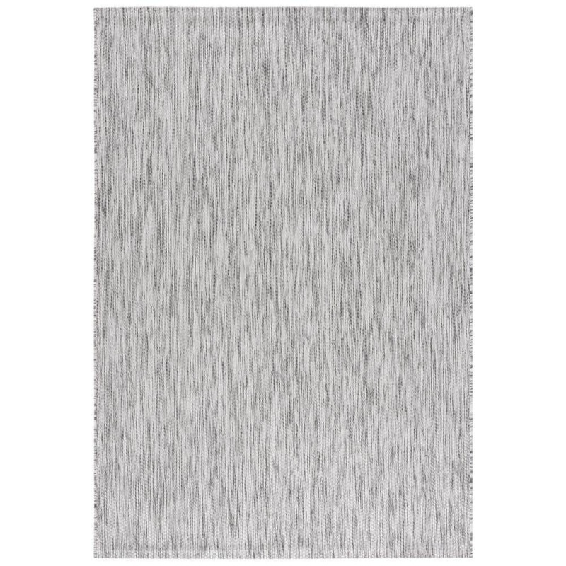 SAFAVIEH Courtyard Ivory/Dark Gray 9 ft. x 12 ft. Geometric Marle Indoor/Outdoor Area Rug CY8518-59022-9