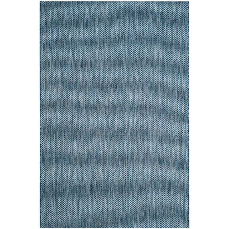SAFAVIEH Courtyard Navy/Gray 7 ft. x 10 ft. Solid Indoor/Outdoor Patio  Area Rug CY8521-36821-6