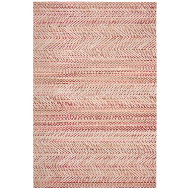 SAFAVIEH Montage Pink/Multi 8 ft. x 10 ft. Geometric Indoor/Outdoor Patio  Area Rug MTG181P-8
