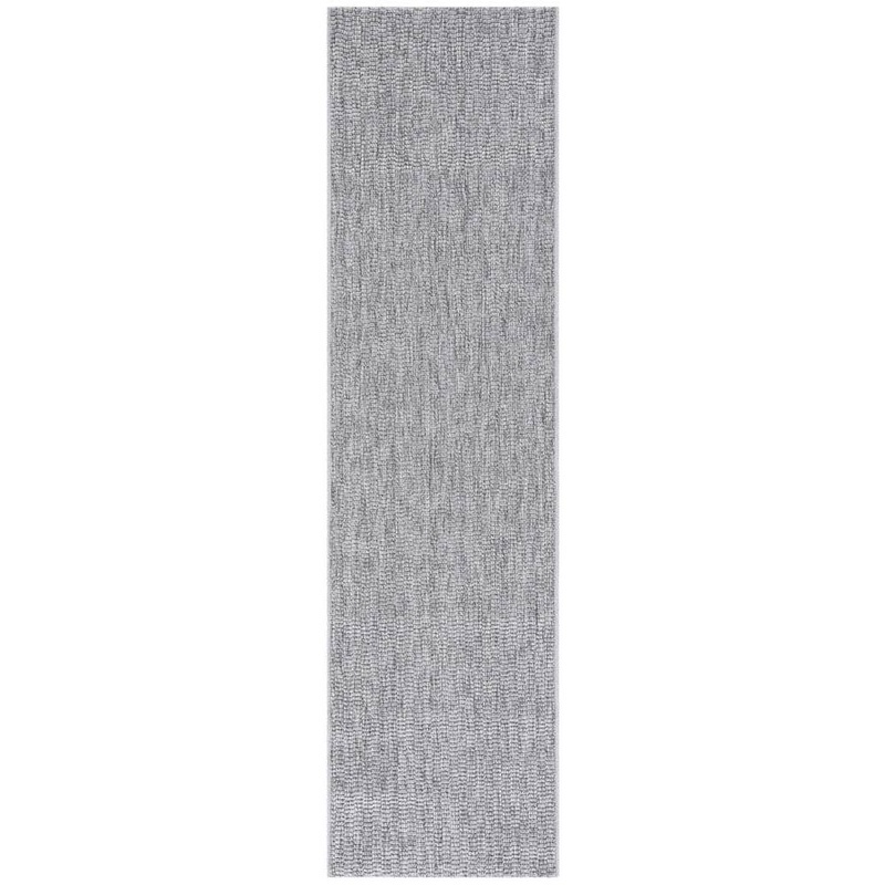 SAFAVIEH Sisal All-Weather Dark Gray 2 ft. x 8 ft. Solid Woven Indoor/Outdoor Runner Rug SAW420F-28