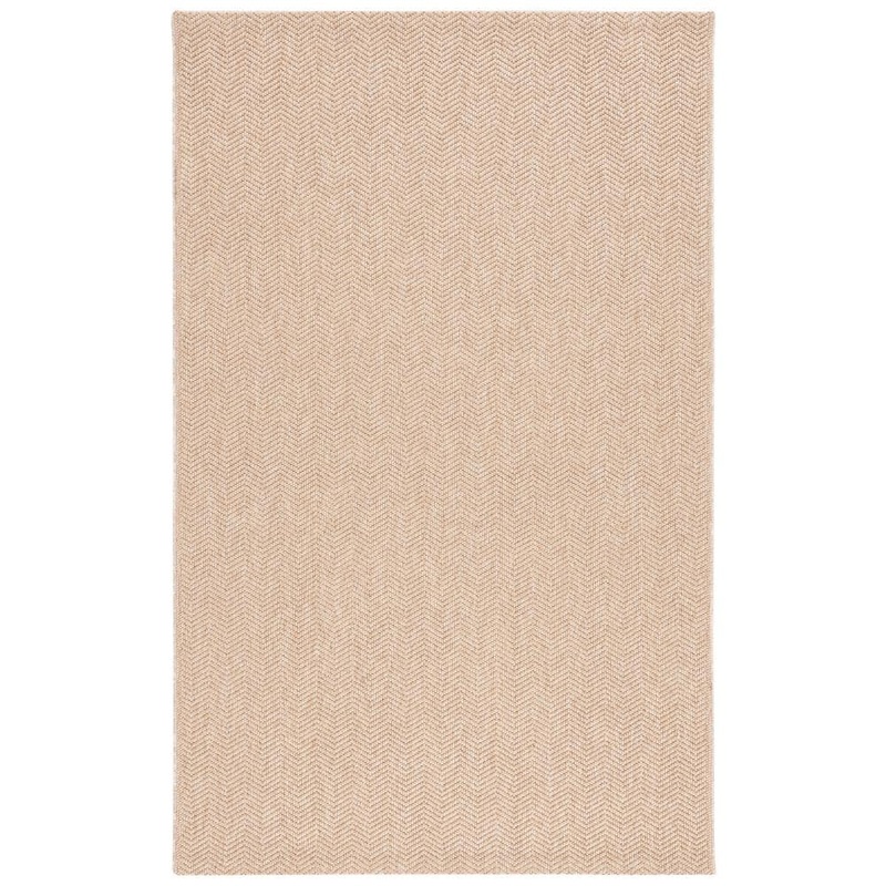 SAFAVIEH Sisal All-Weather Natural 4 ft. x 6 ft. Chevron Striped Indoor/Outdoor Area Rug SAW402B-4